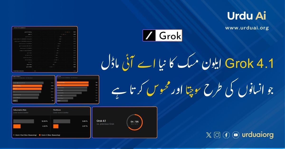 Grok 4.1 ایلون مسک کا نیا اے آئی ماڈل جو انسانوں کی طرح سوچتا اورمحسوس کرتا ہے